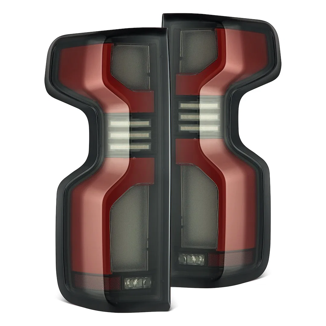 620068 – ALPHAREX USA Tail Light Assembly, LED Clear/ Smoke Lens With C-Shaped Reflector Black Housing Red Parking/ B...